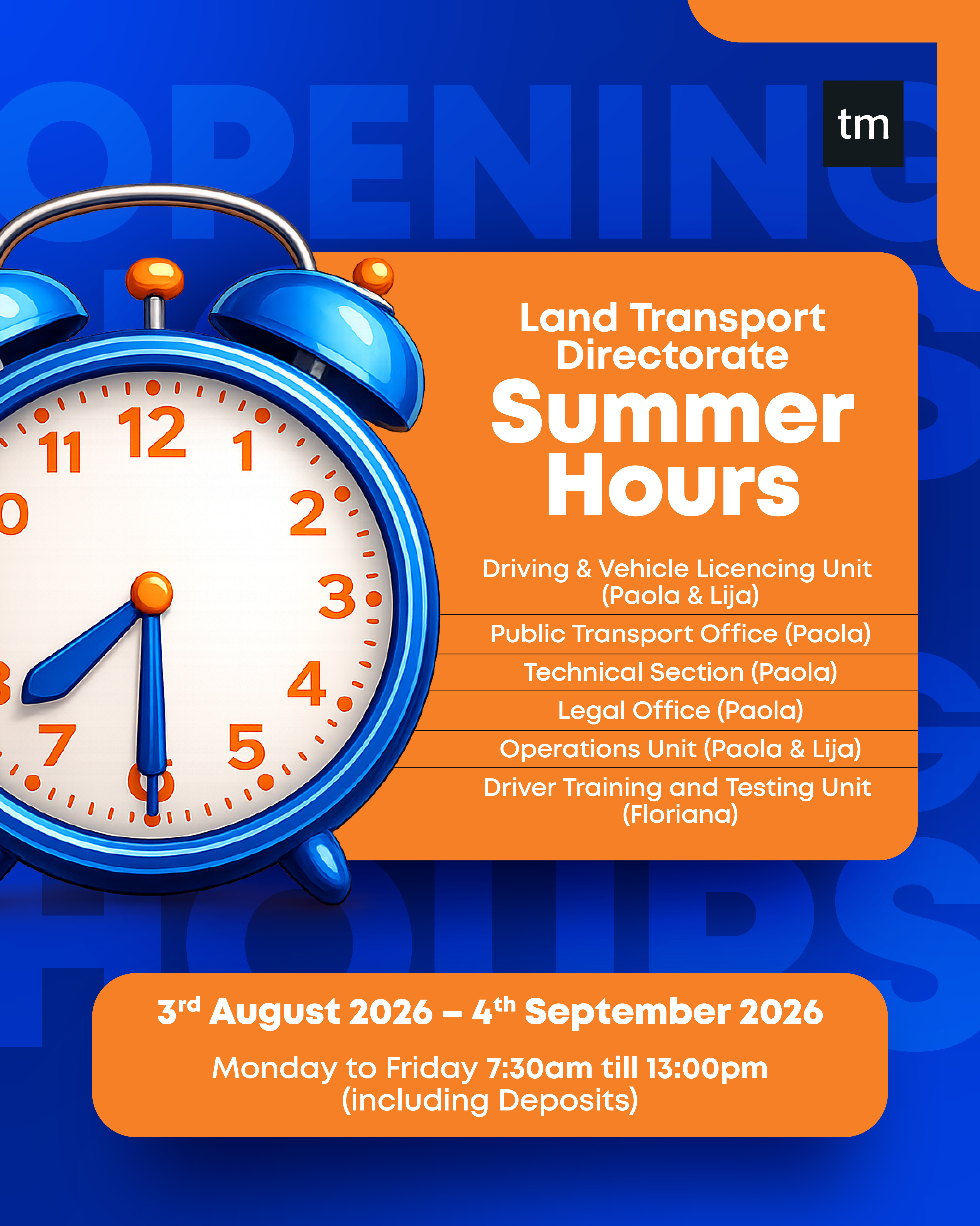 qzIIELxL_Transport Malta Opening Hours Post